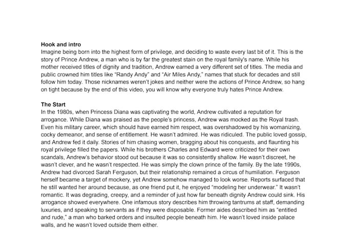 write deep research documentary scripts and video essays